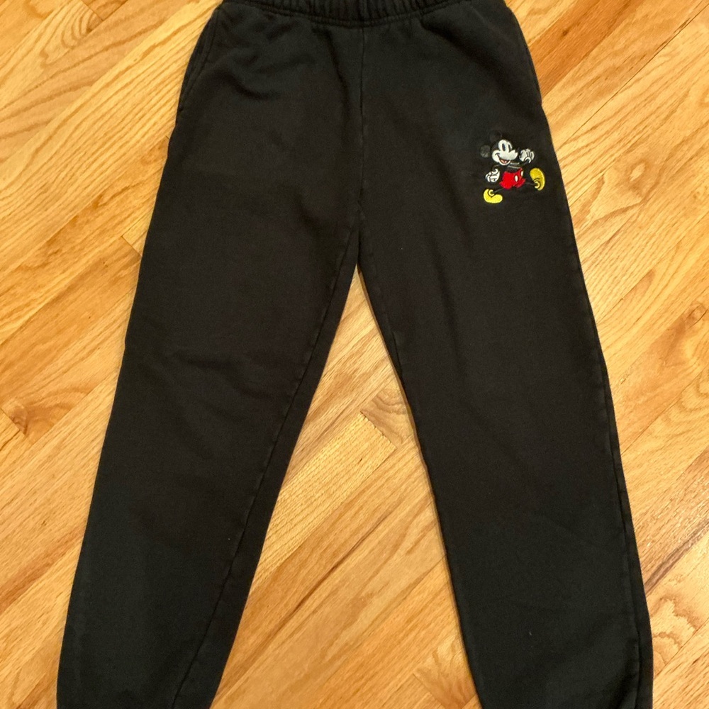 Black womens disney embroidered sweatpants